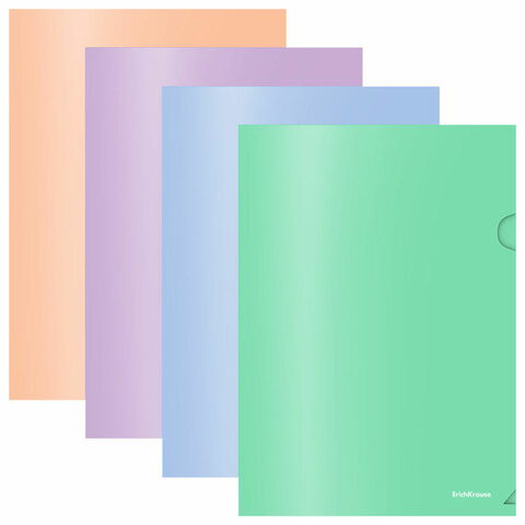 Папка-уголок ERICH KRAUSE "Matt Pastel Bloom", ассорти, 0,18 мм, 61133 272919