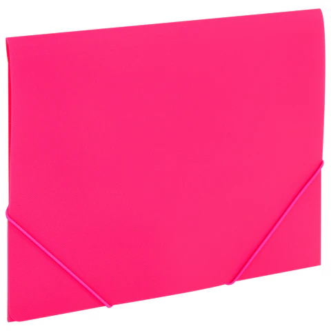 Папка на резинках А4 BRAUBERG PIXEL, маджента, до 300 листов, 0,5 мм, 273043