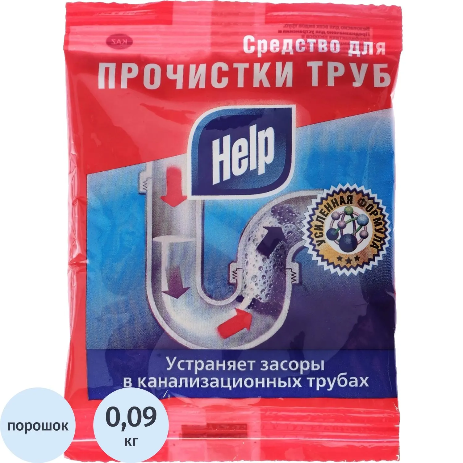 Средство для прочистки труб 90 г Help саше порошок 1455395