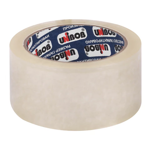 Клейкая лента упаковочная 48мм х 66м, прозрачная, толщина 45 микрон, UNIBOB 600, 29341 220684