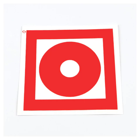 Знак пожарной безопасности "Кнопка включения пожарной автоматики", КОМПЛЕКТ 10 штук, 100х100 мм, пленка, F10 610975 - МСК «Форвард»