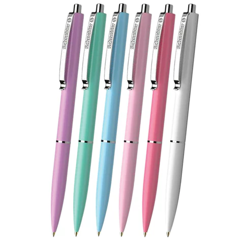 Ручка шариковая автоматическая SCHNEIDER (Германия) "K15 Pastel", СИНЯЯ, пастель ассорти, узел 1 мм, 130840 304941