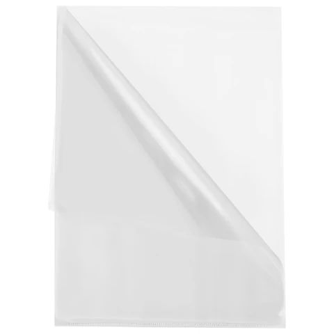 Папка-уголок А4 BRAUBERG UNIVERSAL, прозрачная, 0,10 мм, со штрихкодом, 273044 - МСК «Форвард»