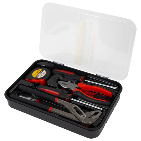 Набор инструментов столярно-слесарный, 9 предметов, пластиковый бокс, ГРАНДМАСТЕР, 671325 - МСК «Форвард»
