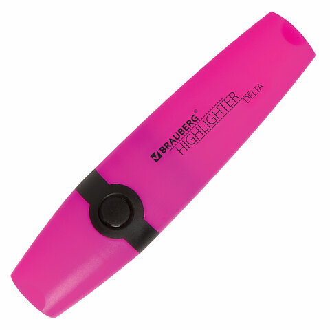 Текстовыделитель BRAUBERG "DELTA", РОЗОВЫЙ, линия 1-5 мм, 151721 - МСК «Форвард»