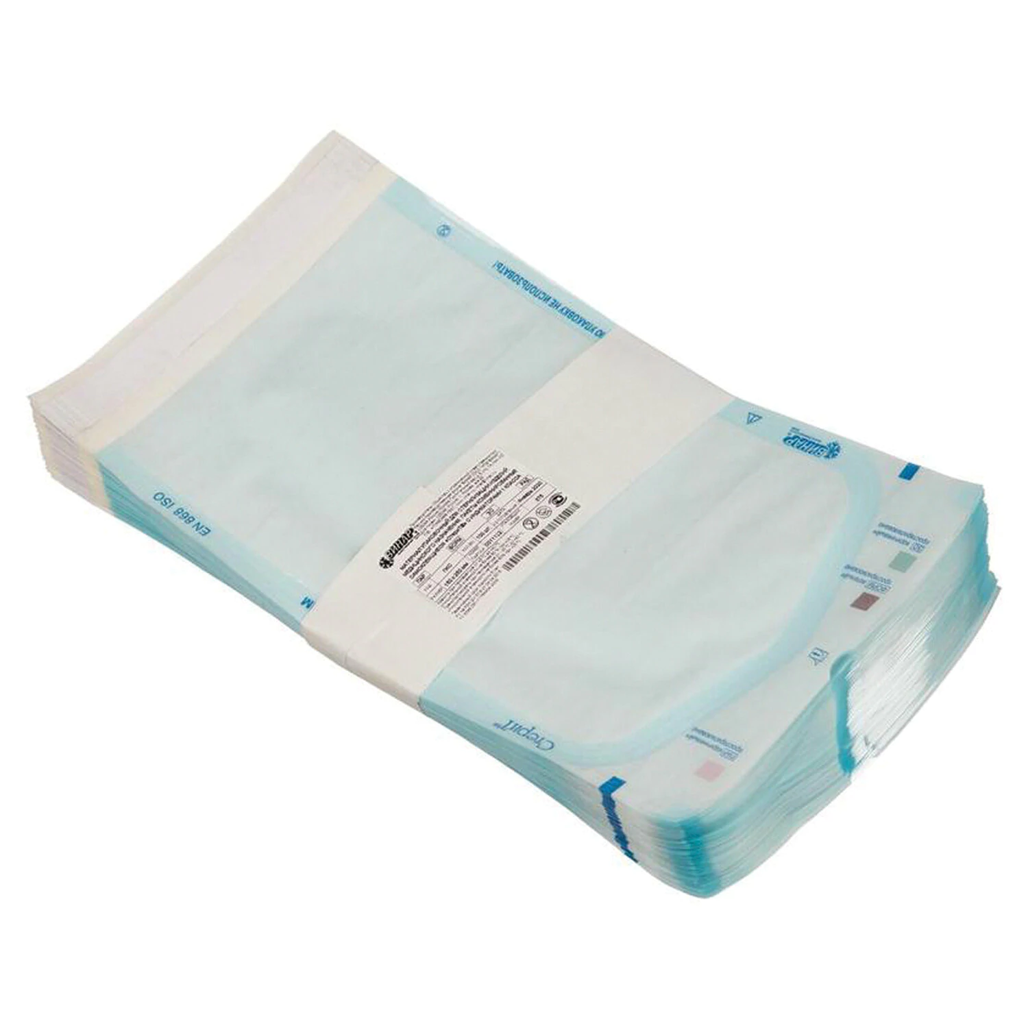 Пакет комб. самокл. ВИНАР СТЕРИТ, комплект 100 шт., для ПАР/ГАЗ стерилизации, 150х250мм,630430