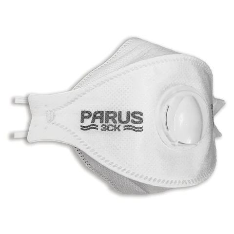 Респиратор противоаэрозольный, высокий класс защиты FFP3, с клапаном, PARUS 3СК, 1217054 611023 - МСК «Форвард»