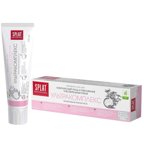 Зубная паста 100 мл SPLAT PROFESSIONAL "Ультракомплекс", уход/отбеливание чувствительных зубов, 112.14011.0101 608871 - МСК «Форвард»
