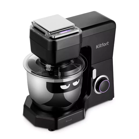Миксер планетарный KITFORT KT-3434, 1300 Вт, 10 скоростей, 3 насадки, чаша 4,5 л, кухонные весы, черный, КТ-3434 458172 - МСК «Форвард»