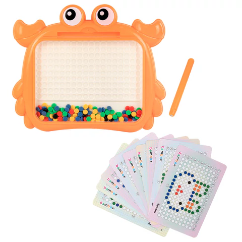 Мозаика магнитная развивающая для детей "Краб", стилус, 101 магнит, 10 карточек, BAMBOX (БАМБОКС), 665889 - МСК «Форвард»