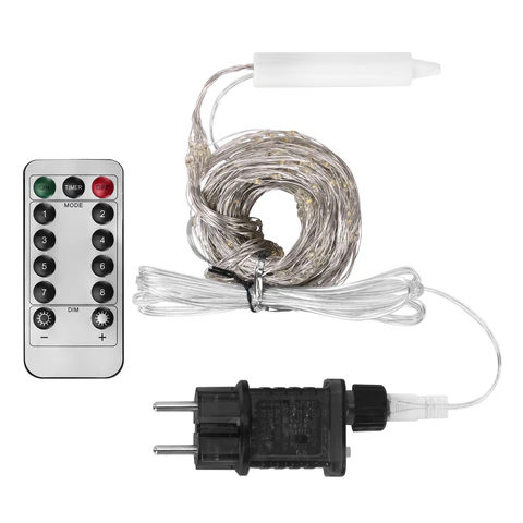 Электрогирлянда-конский хвост уличная, 3 м, 600 LED, тёплый белый, 220 V, контроллер, ЗОЛОТАЯ СКАЗКА, 592553 - МСК «Форвард»