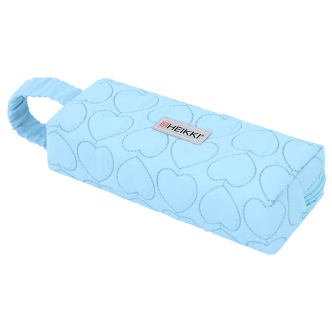 Пенал-косметичка HEIKKI (ХЕЙКИ) с ручкой, 1 отделение, стеганый полиэстер, 21х8х5 см, голубой, 273607 - МСК «Форвард»