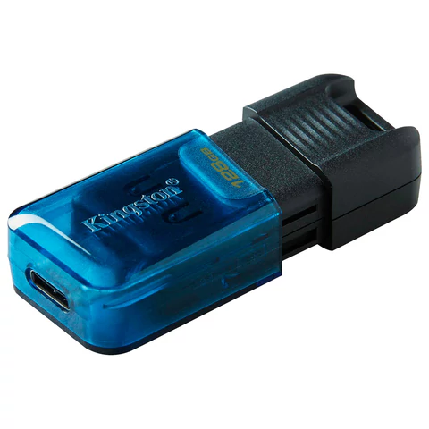 Флеш-диск 128 GB KINGSTON DataTraveler 80 M, разъем Type-C 3.2, черный, DT80M/128GB 514071 - МСК «Форвард»