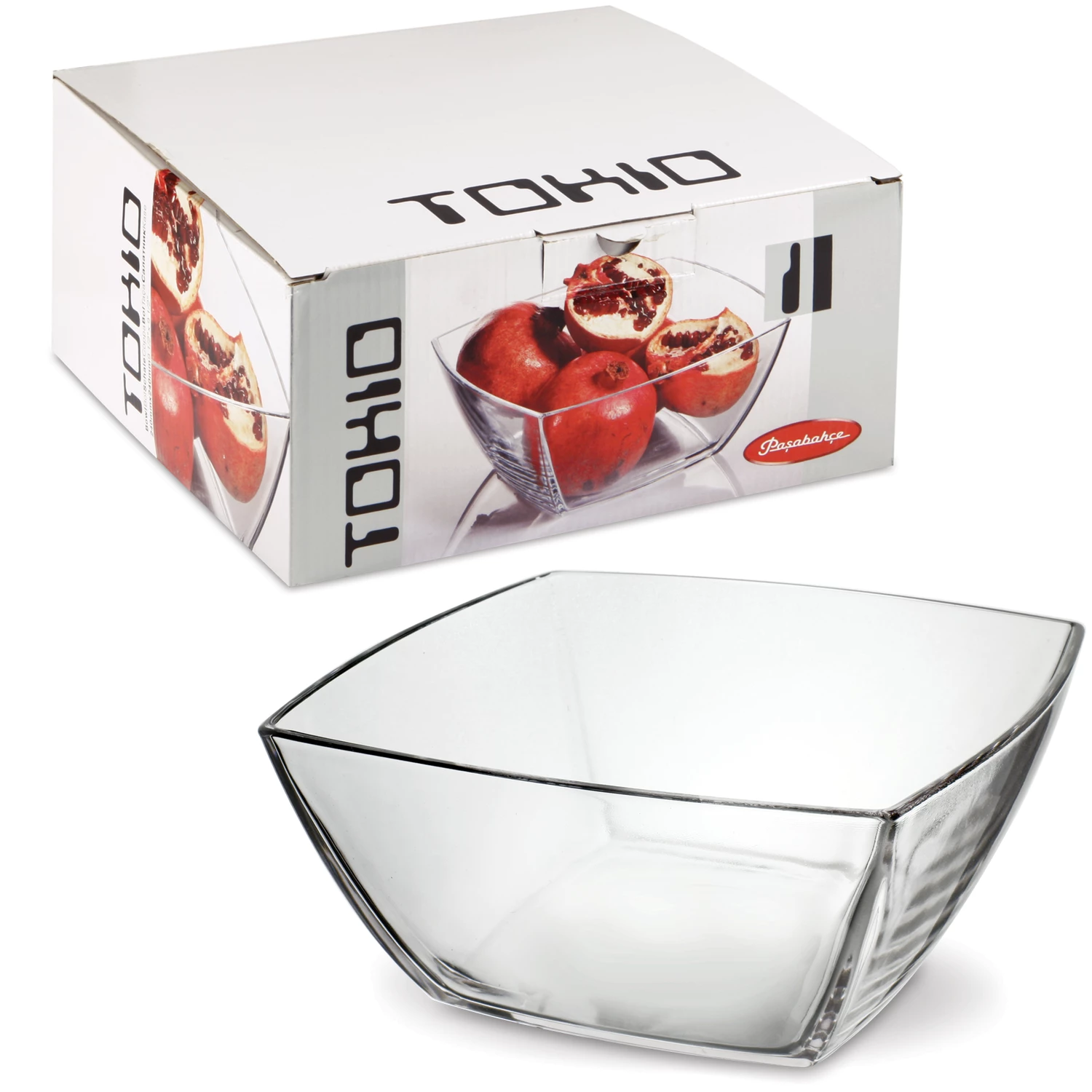 Салатник TOKIO квадратный, 240х240 мм, глубокий, PASABAHCE, 53076 601307