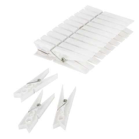 Прищепки бельевые 7,8 см, КОМПЛЕКТ 10 штук, пластик, белые, PRIMILA (ПРИМИЛА) ORIGINAL, 700512 - МСК «Форвард»