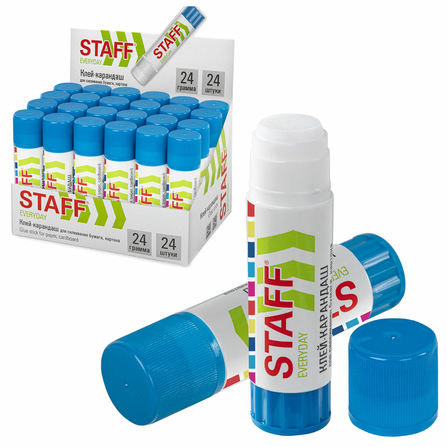 Клей-карандаш STAFF EVERYDAY 24 г, СП 226617