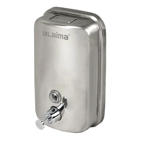 Дозатор для жидкого мыла LAIMA BASIC, 1 л, нержавеющая сталь, зеркальный, 601796 - МСК «Форвард»