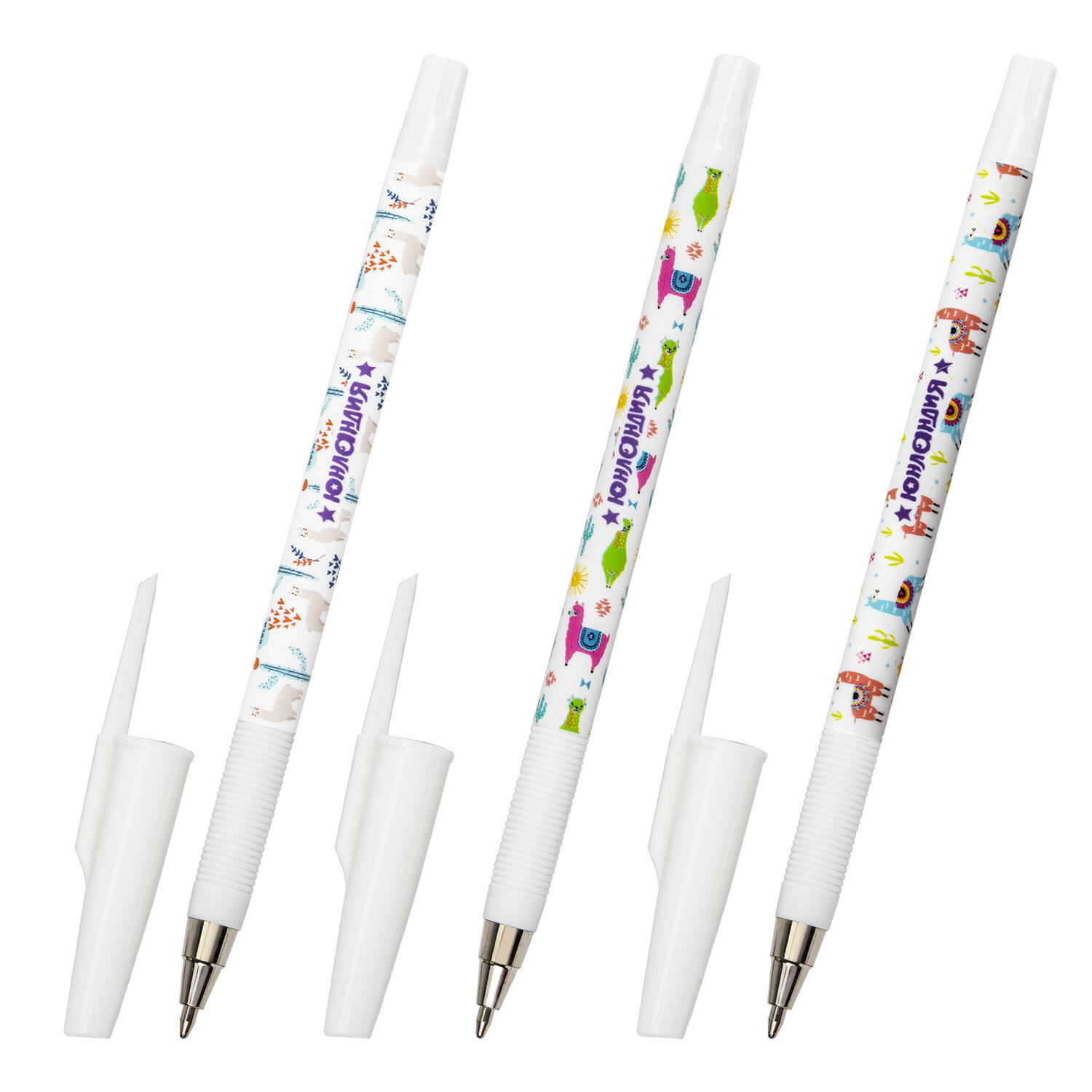 Ручка шариковая ЮНЛАНДИЯ "LAMA", синяя, SOFT-TOUCH покрытие, узел 0,7 мм, линия 0,35мм, 143735