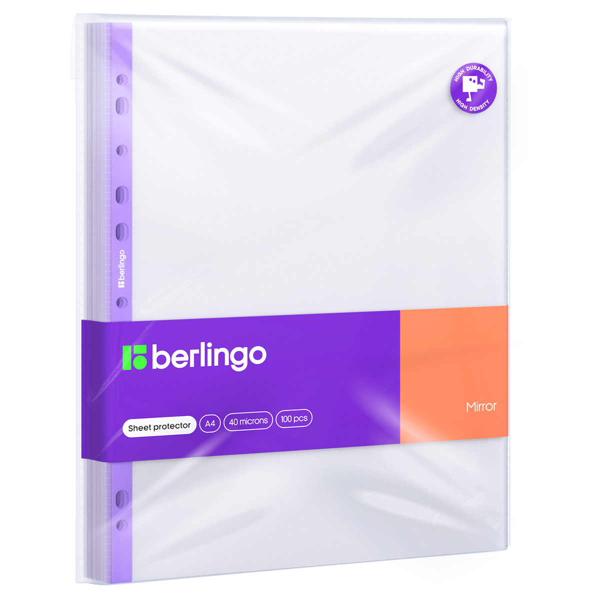 Папка-файлы с перфорацией Berlingo "Mirror", А4, 40мкм, глянцевая SPm_A4040 369455