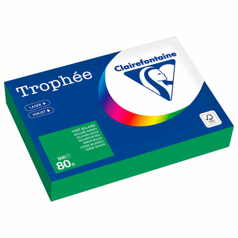 Бумага цветная CLAIREFONTAINE, А4, 80 г/м2, 500 л., интенсив, травяной, Франция, 1991C, 1991PC 116723 - МСК «Форвард»