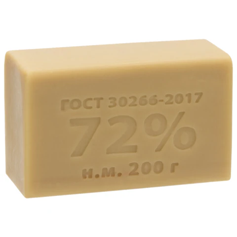 Мыло хозяйственное 72% 200 г КМЗ "Антибактериальное", без упаковки 702584