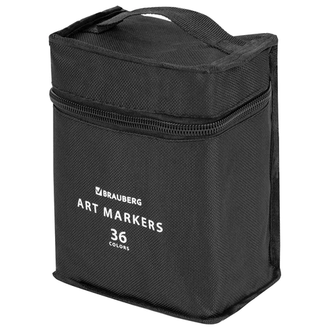 Маркеры для скетчинга двусторонние, НАБОР 36 шт, текстильный чехол, BRAUBERG, 152230 - МСК «Форвард»