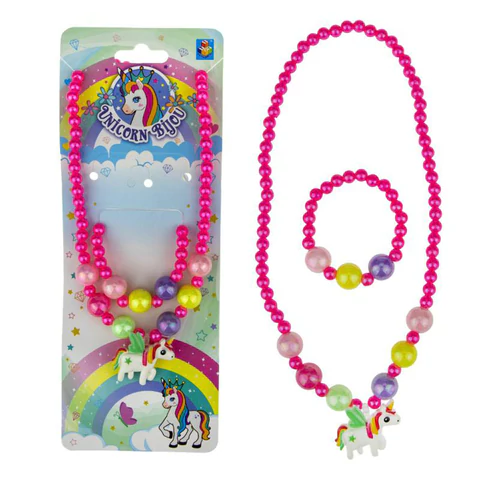 Украшения для девочек "Unicorn Bijou. ЕДИНОРОГ" НАБОР, бусы и браслет, 1TOY, Т19137 666154 - МСК «Форвард»