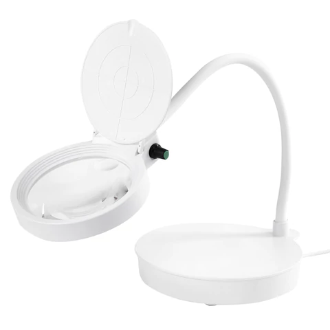 Лупа настольная с LED-ПОДСВЕТКОЙ, диаметр 110 мм, увеличение 3, корпус белый, BRAUBERG, 455930 - МСК «Форвард»