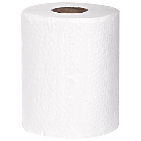 Полотенца бумажные спайка 2 рулона по 80 метров, LAIMA МЕГА РУЛОН, 2 слоя, 20х25 см, 100% целлюлоза, 116377 - МСК «Форвард»