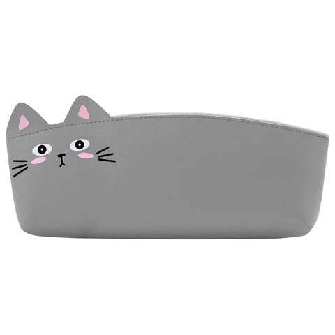 Пенал ЮНЛАНДИЯ ЮНИОР, 1 отделение, искусственная кожа, "Gray kitty", 20х9х7 см, 273819 - МСК «Форвард»