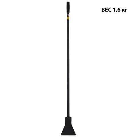 Ледоруб-топор шириной 16 см, ВЕС 1,6 кг, металлическая ручка 135 см, D=25 мм, УСИЛЕННЫЙ, черная порошковая окраска, ГРАНДМАСТЕР, 700345 - МСК «Форвард»