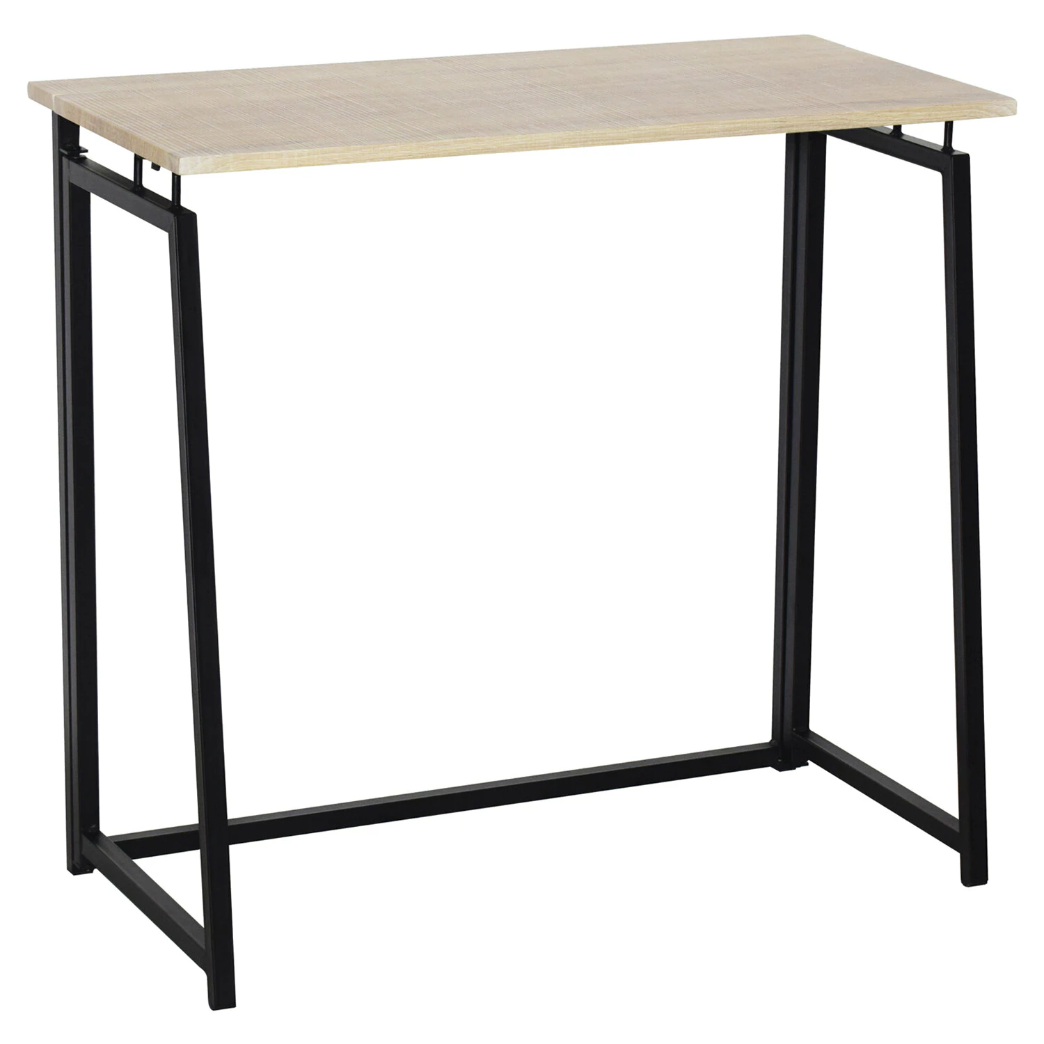 Стол на металлокаркасе BRABIX LOFT CD-001 (ш800*г440*в740мм), складной, цвет дуб натуральный, 641211