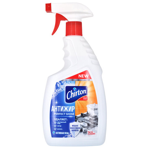Средство для чистки плит, духовок, грилей от жира/нагара 750 мл, CHIRTON (Чиртон) "АНТИЖИР", 4670013305292 700461