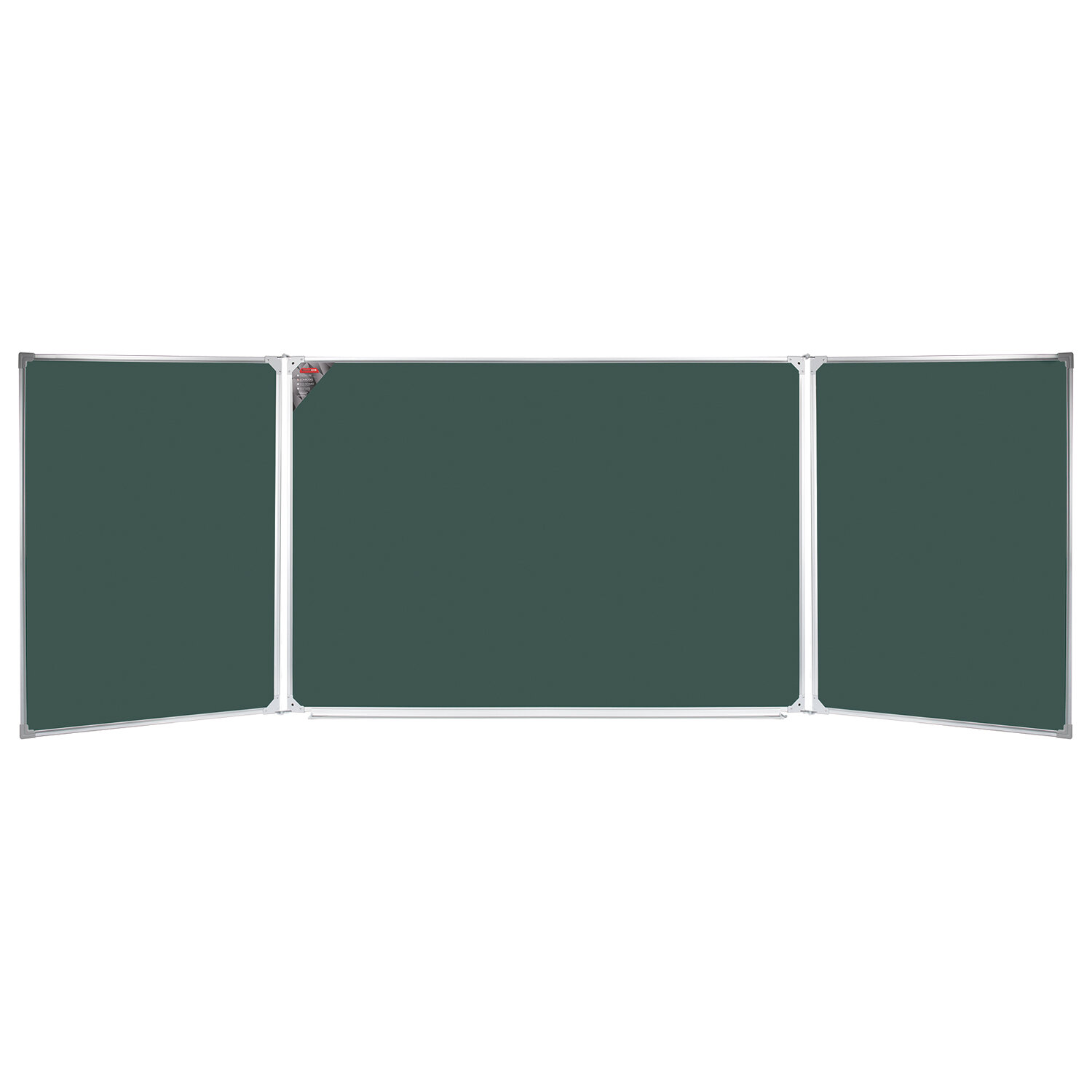 Доска для мела магнитная 3-х элементная 100х150/300см, 5 рабочих поверхн., зеленая, BOARDSYS,ТЭ-300М  231692