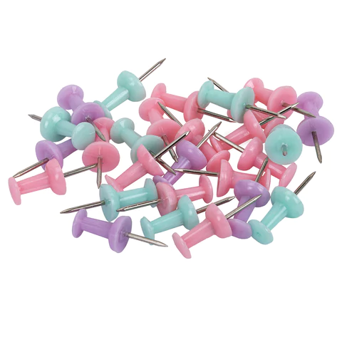 Силовые кнопки-гвоздики BRAUBERG PASTEL, пастельные цвета, 50 штук, 10 мм, 272758 - МСК «Форвард»