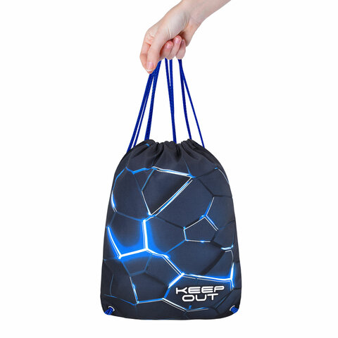 Мешок для обуви BRAUBERG PREMIUM, карман, подкладка, светоотражайка, 43х33 см, Digital lava, 272426 - МСК «Форвард»