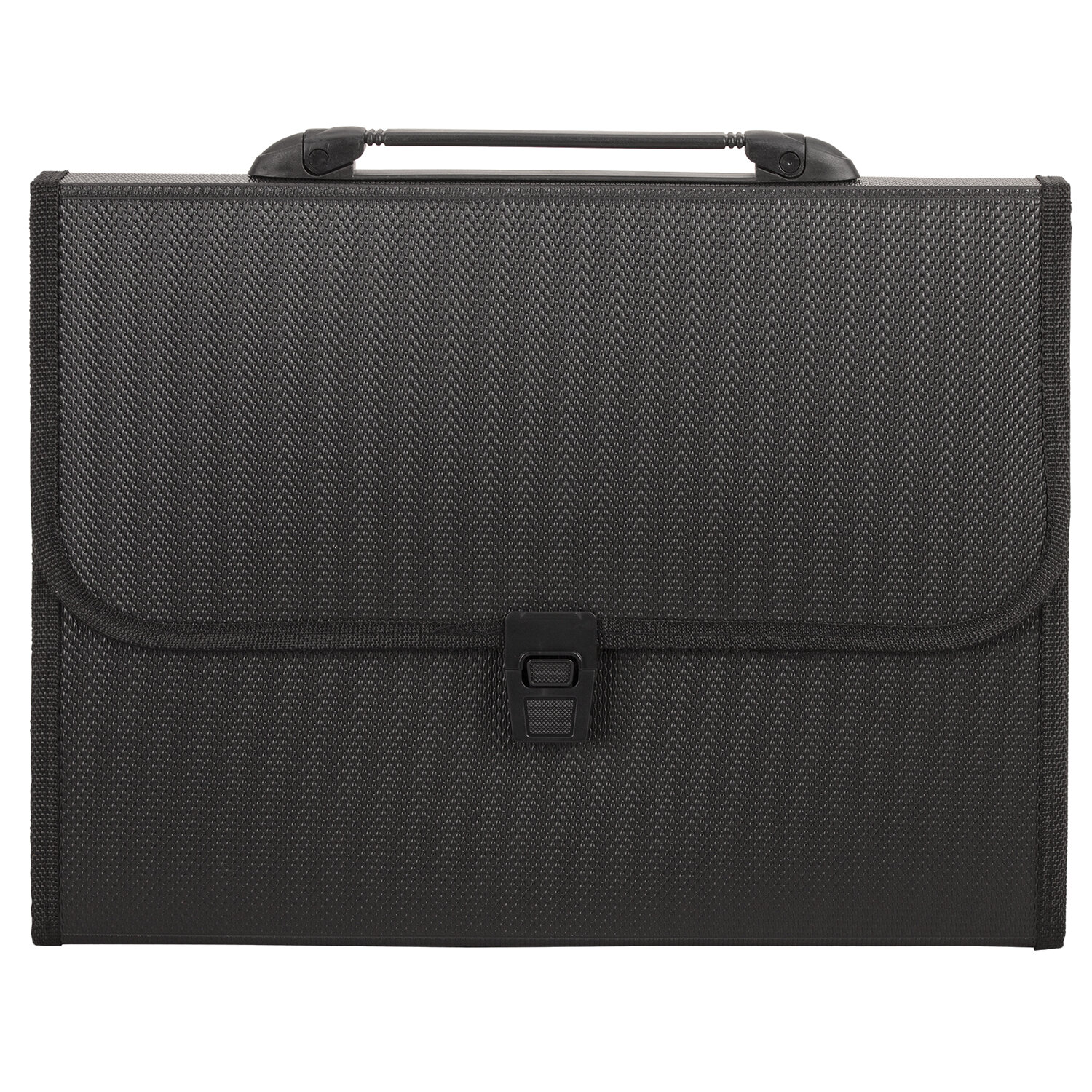 Папка-портфель пласт. STAFF A4 (330x235x50мм), 7 отделений, черный, 221206