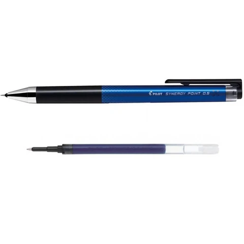 Ручка гелевая автоматическая PILOT Synergy Point, СИНЯЯ, корпус синий, линия 0,25 мм, BLRT-SNP5 L 144707 - МСК «Форвард»