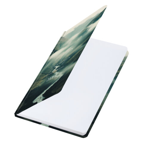 Ежедневник датированный 2026 с резинкой 145х203 мм, А5, BRAUBERG, твердый, "Спокойствие", 117343 - МСК «Форвард»