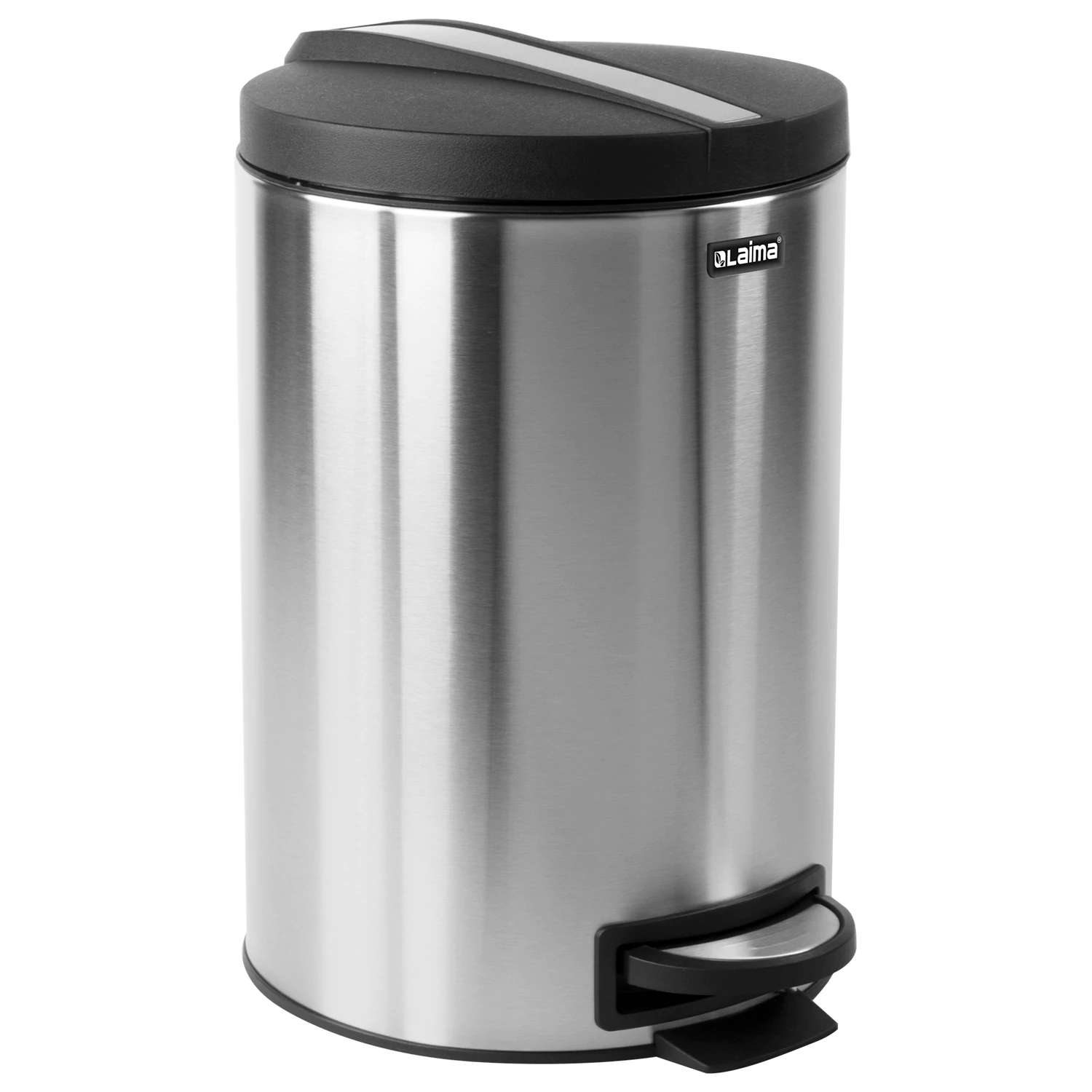 Ведро-контейнер для мусора (урна) с педалью LAIMA "Modern", 12 л., матовое, нержав. сталь, 232264