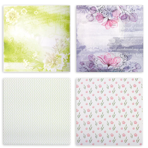 Бумага для скрапбукинга 30х30 см "Нежность природы", двусторонняя, 12 листов, 12 дизайнов, 180 г/м2, ОСТРОВ СОКРОВИЩ, 662771 - МСК «Форвард»