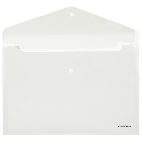 Папка-конверт с кнопкой ERICH KRAUSE "Fizzy Clear", А4, до 120 листов, прозрачная, 0,12 мм, 50172 272920  - МСК «Форвард»