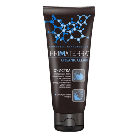 Паста очищающая, 200 мл, PRIMATERRA ORGANIC CLEAN, от сильных загрязнений с натуральным абразивом 609017 минпромторг - МСК «Форвард»