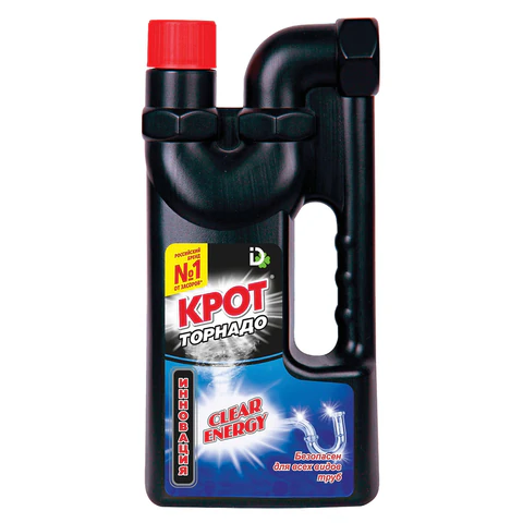 Средство для прочистки канализационных труб 1 кг, КРОТ "Торнадо", гель, 4000003 701091