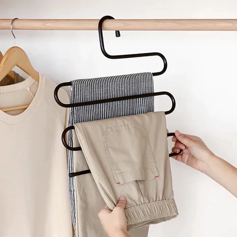 Вешалка для брюк и одежды "ЗМЕЙКА", 5 секций, размер 34х36 см, белая, BRABIX, 608465 - МСК «Форвард»