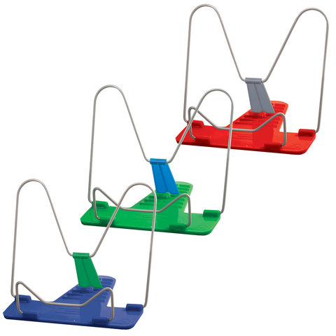 Подставка для книг и учебников ПИФАГОР КЛАССИК, пластик/металл, ассорти, европодвес, П-02, 230397