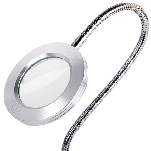 Лупа настольная на прищепке с LED-ПОДСВЕТКОЙ, диаметр 75 мм, увеличение 3, BRAUBERG, 455931 - МСК «Форвард»