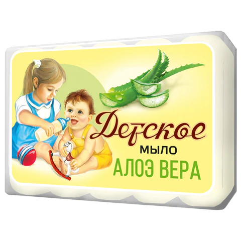 Мыло туалетное 375 г, ДЕТСКОЕ "Алоэ вера" КОМПЛЕКТ 5 шт. х 75 г, 516-2 702646 - МСК «Форвард»
