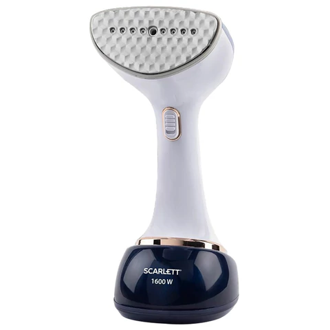 Отпариватель ручной SCARLETT SC-GS135S23, 1600 Вт, 25 г/мин, резервуар 0,36 л, 1 режим, белый/синий 458302 - МСК «Форвард»