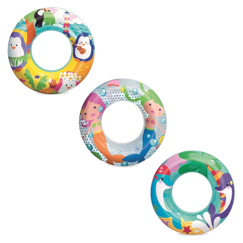 Надувной круг для плавания "Морские приключения", диаметр 51 см, 3-6 лет, до 60 кг, АССОРТИ, BESTWAY, 36113 680073 - МСК «Форвард»